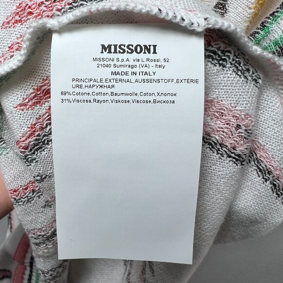 NWOT MISSONI Multicolored Patterned Vest Women 10US 40EU Made in Italy - Picture 5 of 7